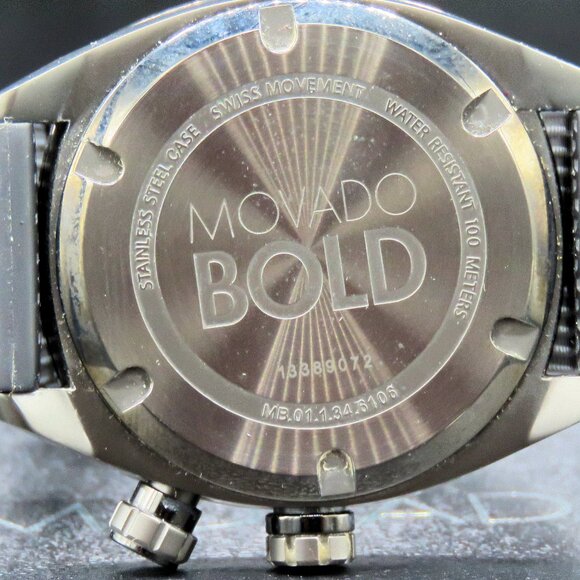 Movado Bold Black Dial Black Silicone Men's Watch Model 3600211 - Picture 10 of 13